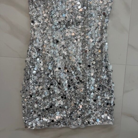 SHEIN Sequin Strapless Dress Size Small - Picture 8 of 8